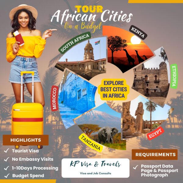 Tour African Cities on a Budget(Tourist Visas to all African & Asian Countries)