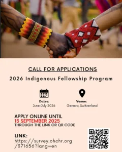 2026 OHCHR Indigenous Fellowship Programme – A Transformational Human Rights Hub in Geneva - KP Visa and Travels