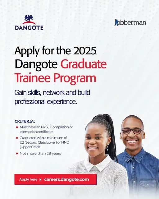 Dangote Cement & Technical Support Graduate Trainee Program 2025