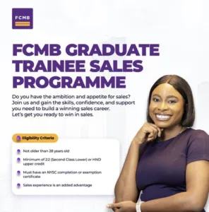 FCMB Graduate Trainee Program 2025
