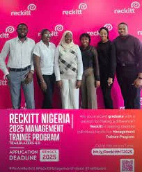 Reckitt Nigeria Trailblazers 4.0 Management Trainee Program 2025