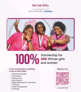 Unlock a Future in Tech: She Code Africa x Grow with Google Scholarship 2025 for African Women (100% Funded) 2 Unlock a Future in Tech: She Code Africa x Grow with Google Scholarship 2025 for African Women (100% Funded) - KP Visa and Travels