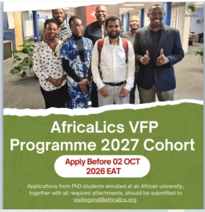 AfricaLics PhD Visiting Fellowship