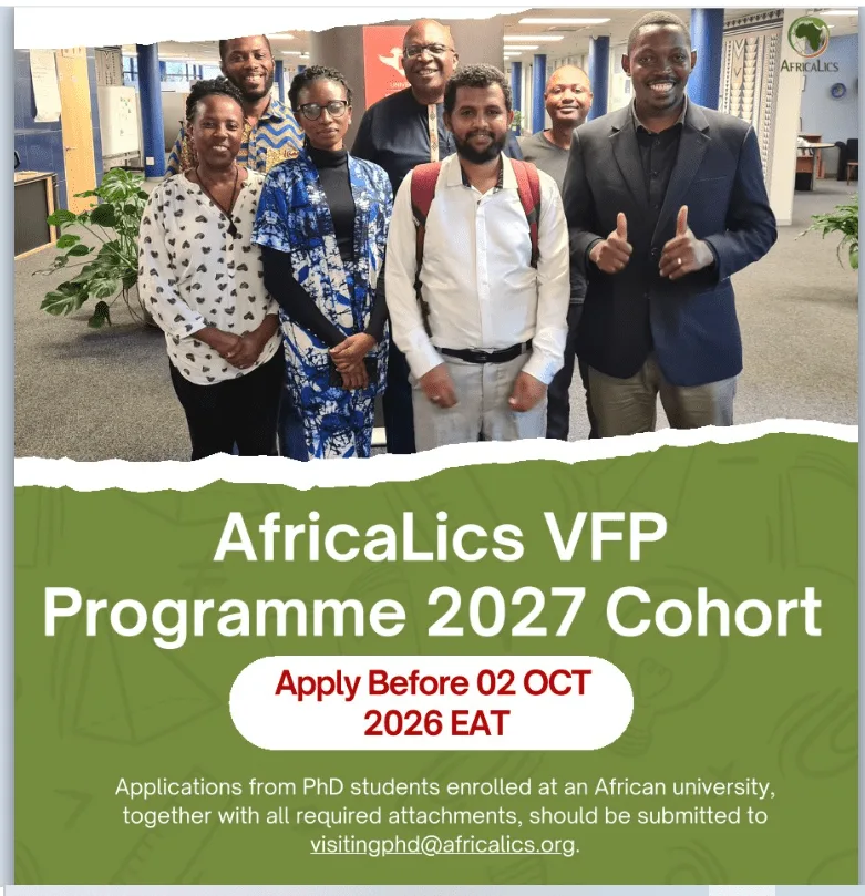 AfricaLics PhD Visiting Fellowship