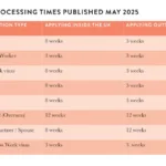 UK visa processing times