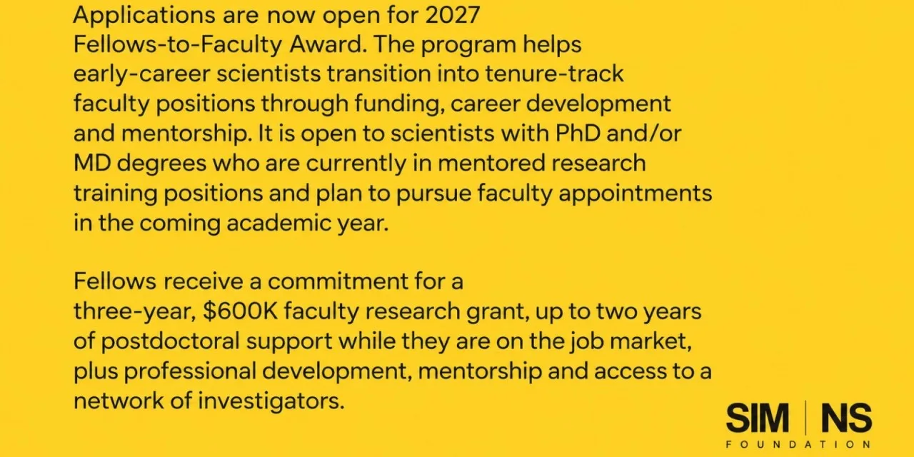 Simons Foundation Fellows-to-Faculty Program